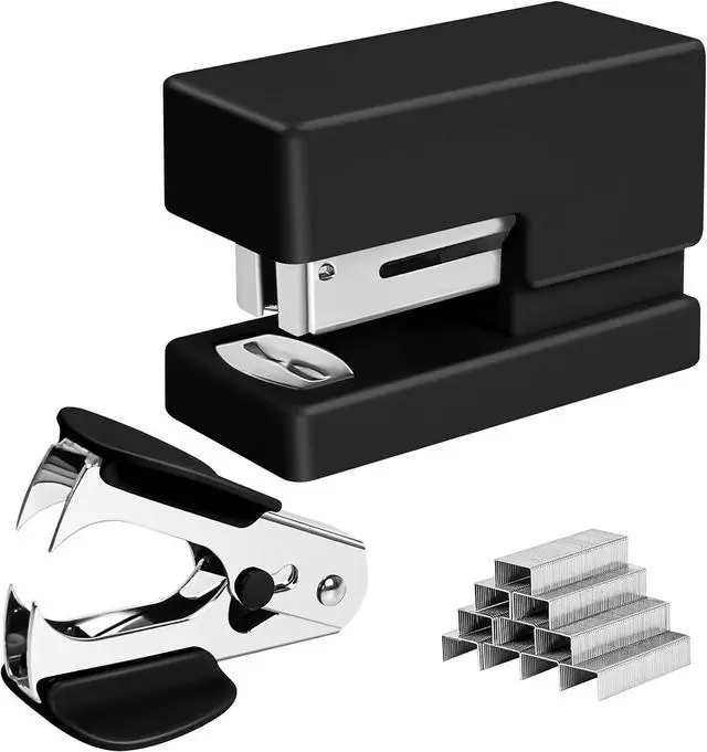Main image of Black Mini Stapler,Small Desk Staplers,Stapler with 830 Staples