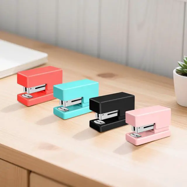 Alt view image 7 of 7 - Black Mini Stapler,Small Desk Staplers,Stapler with 830 Staples