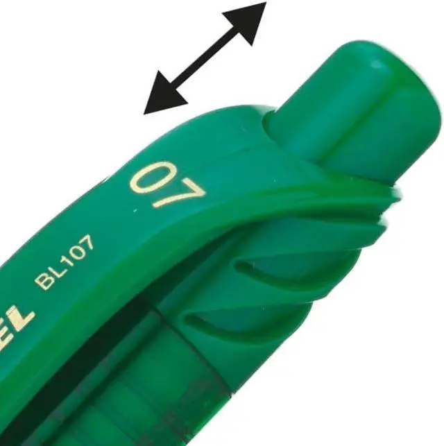 Alt view image 6 of 6 - Pentel Energel X Retractable Liquid Gel Roller, 0.7mm Medium Point Size, Green Ink, Box Of 12