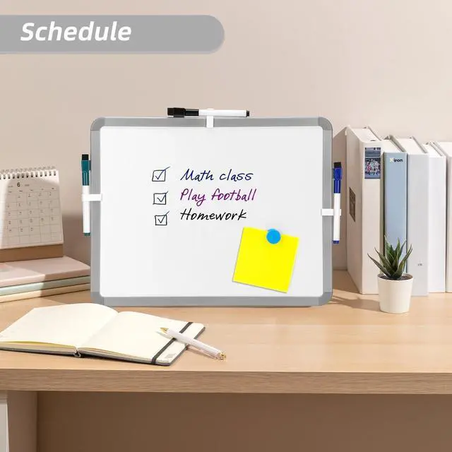 Alt view image 4 of 6 - VUSIGN Magnetic Dry Erase Board, 14 x 11 Inches White Board, Gray