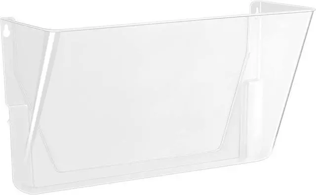 Main image of Amazon Basics Expandable Plastic Wall File Organizer, Hanging File Holder, Letter Size, 1-Pocket, Clear, Space Saving for Office Home