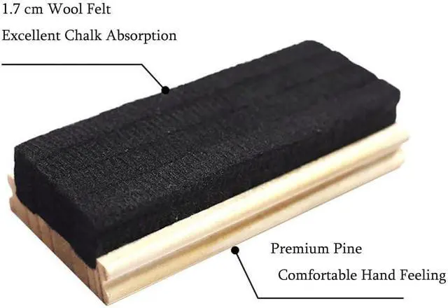 Alt view image 2 of 7 - TKOnline 3 Pack Premium Wool Felt Chalkboard Eraser Dustless, Kid-Friendly, for Whiteboard & Blackboard