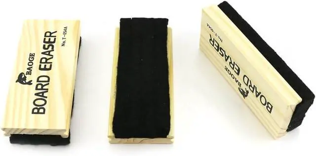 Alt view image 3 of 7 - TKOnline 3 Pack Premium Wool Felt Chalkboard Eraser Dustless, Kid-Friendly, for Whiteboard & Blackboard