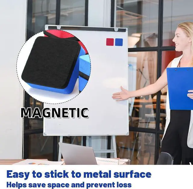 Alt view image 4 of 7 - Dry Erase Eraser,12 Pack Magnetic Whiteboard Erasers(12pcs-Square)