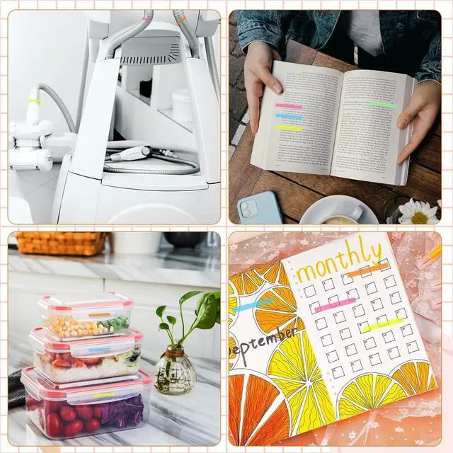 Alt view image 7 of 7 - 5 Rolls Highlighter Tape Colored Transparent Marking Sticker Removable Fluorescent Neon Tape Annotation Supplies for Teachers Students Reading Home Office (0.23inch X 16ft)