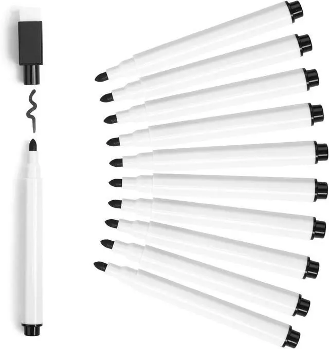 Alt view image 7 of 7 - SULOLI 20Pcs Black Magnetic Dry Erase Markers, Small Dry erase Markers Fine Point Tip WhiteBoard Markers for Kids Teachers Office School Supplies