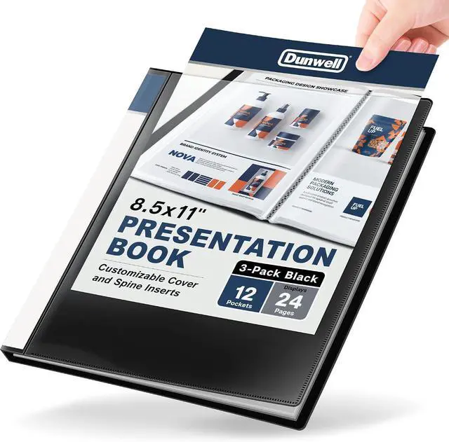 Main image of Dunwell 12-Pocket Presentation Binder 8.5x11, 24-Page Portfolio Folder