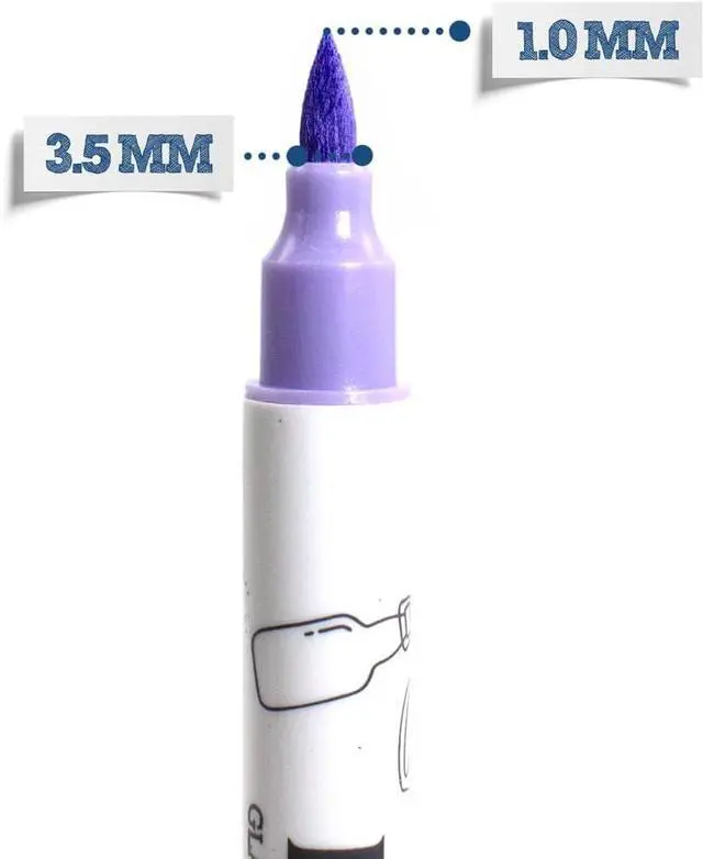 Alt view image 4 of 7 - Fermentaholics Wet Erase Markers 10 Double-Sided, 20 Color Set Soft Tip for Bold Writing Erasable with Soap & Water For Glass, Plastic, Acrylic, Laminate & Non-Porous Surfaces