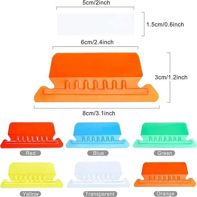 Alt view image 2 of 7 - File Folder Tabs, 2 Inch Clear Multicolor Hanging Folder Tabs with Inserts