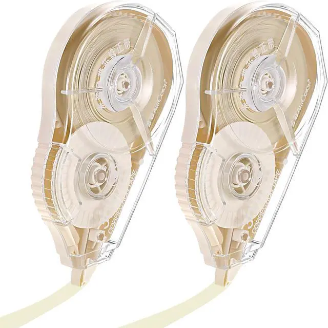 Main image of Zonon 2 Pieces Correction Tape, 100 Feet Long Cream Color Corrective Tape