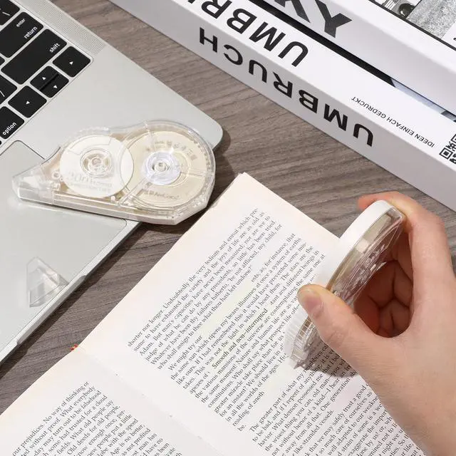 Alt view image 5 of 7 - Zonon 2 Pieces Correction Tape, 100 Feet Long Cream Color Corrective Tape