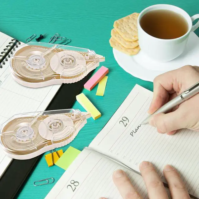 Alt view image 6 of 7 - Zonon 2 Pieces Correction Tape, 100 Feet Long Cream Color Corrective Tape