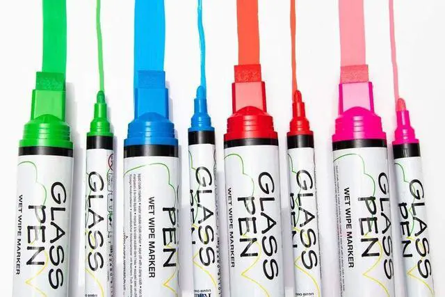 Alt view image 3 of 7 - Glass Pen Window Marker: Liquid Chalk Pens for Glass (White, Fine Tip)