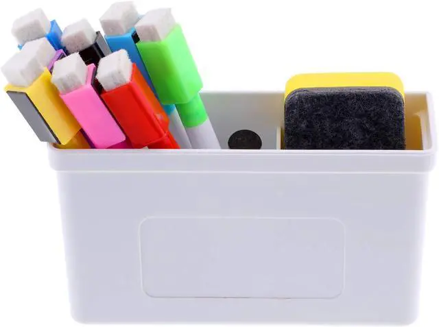 Alt view image 2 of 7 - Boao 10 Pcs Magnetic Dry Erase Markers Whiteboard Plastic Holder, Stylish