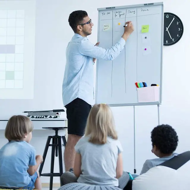 Alt view image 3 of 7 - Boao 10 Pcs Magnetic Dry Erase Markers Whiteboard Plastic Holder, Stylish