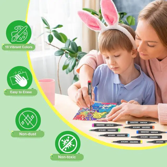 Alt view image 3 of 7 - Liquid Chalk Markers for Acrylic Fridge Calendar Planning Board, Clear Glass Dry Erase Board, Whiteboard, Window, Mirror, Easy Wet Erase,1mm Fine Points (10 COLORS)