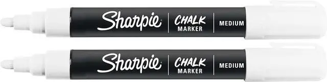 Alt view image 3 of 6 - Sharpie Chalk Marker, Wet Erase Markers, Medium Tip, White, 2 Count