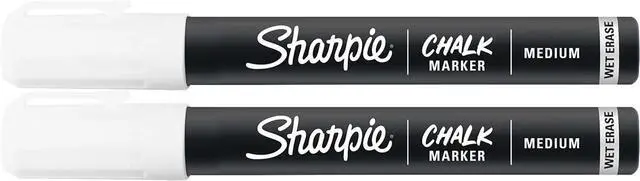 Alt view image 5 of 6 - Sharpie Chalk Marker, Wet Erase Markers, Medium Tip, White, 2 Count