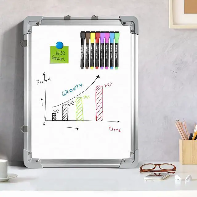 Alt view image 6 of 6 - 12pcs Colorful Magnetic Whiteboard Markers, 1mm Fine Tip White Board Pens