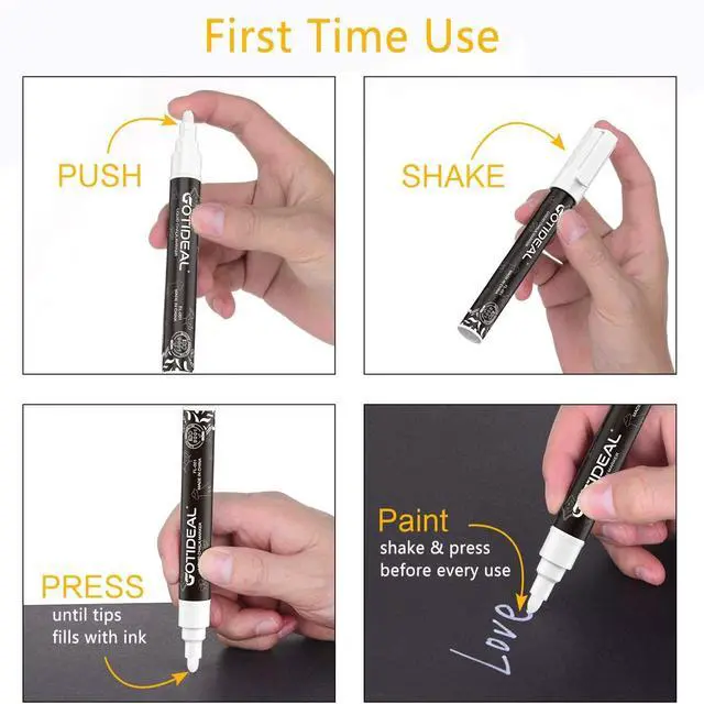 Alt view image 6 of 7 - GOTIDEAL Liquid Chalk Markers, Fine Tip 8 Colors