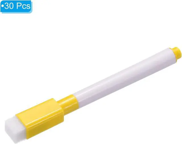 Alt view image 3 of 6 - PATIKIL Dry Erase Marker Pens Yellow Ink Point with Eraser Cap 30Pcs