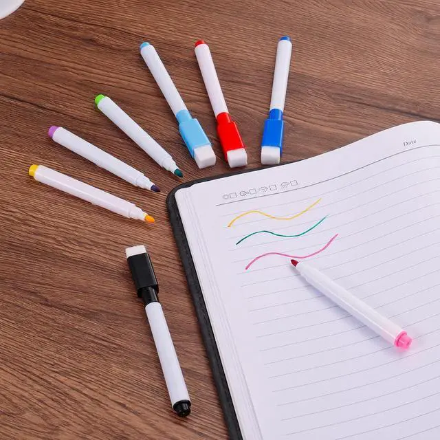 Alt view image 6 of 6 - PATIKIL Dry Erase Marker Pens Yellow Ink Point with Eraser Cap 30Pcs