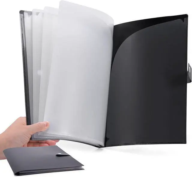 Main image of Cesil 10-Pocket A4 Paper Project Organizer Folders with Snap Button