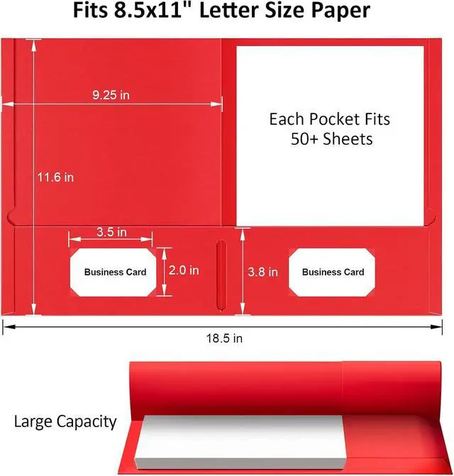 Alt view image 2 of 7 - HABGP 2 Pocket Folders, 4 Pack, Assorted Colors File Folders with Pockets