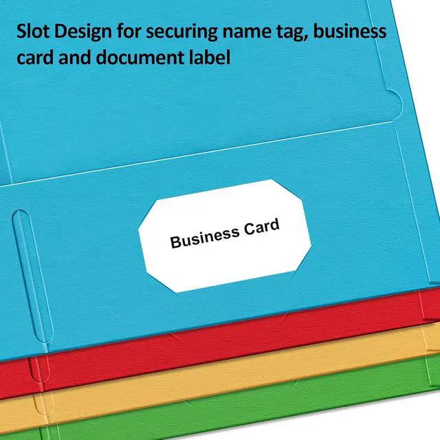 Alt view image 3 of 7 - HABGP 2 Pocket Folders, 4 Pack, Assorted Colors File Folders with Pockets