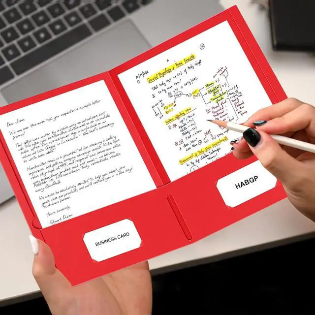 Alt view image 6 of 7 - HABGP 2 Pocket Folders, 4 Pack, Assorted Colors File Folders with Pockets