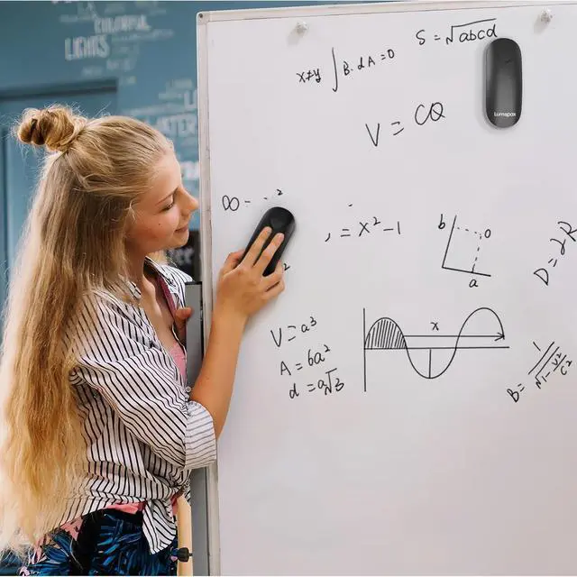 Alt view image 7 of 7 - Magnetic White Board Eraser, Glass Board Erasers, 2 Pack, Dry Erase Eraser for Dry Erase Board and Glass Board, Office and School Supplies (Gray and Black)