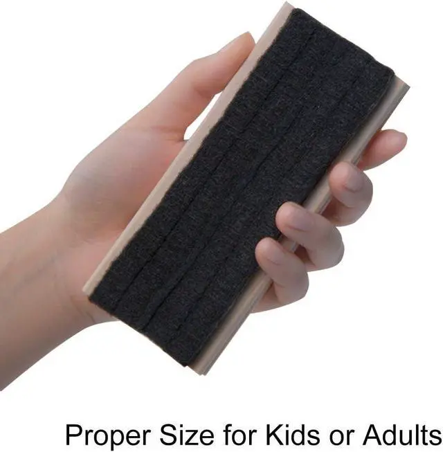 Alt view image 5 of 6 - 2 PCS Chalkboard Eraser Premium Wool Felt 5.3" X 2.2" X 0.9"