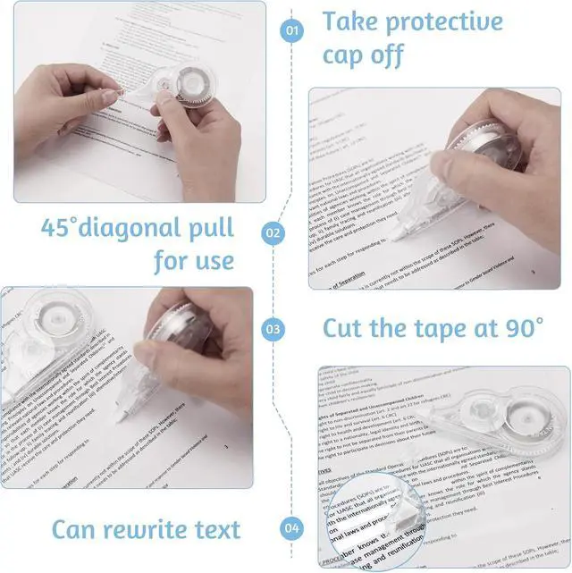 Alt view image 4 of 7 - 12 Pcs Correction Tape, 39.4 Ft, 0.2in Wide