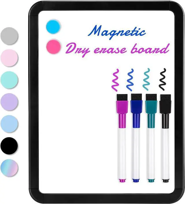 Main image of VUSIGN Magnetic Dry Erase Board, 8.5 x 11 Inches White Board, Black