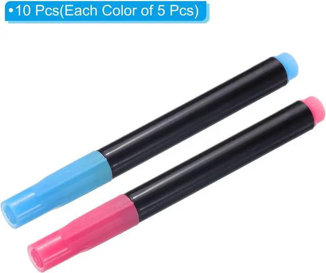 Alt view image 3 of 6 - PATIKIL Dry Erase Marker Pens, 10 Pack Sky Blue+Pink Ink Fine Point Low Odor Whiteboard for Office Home Classroom, Black