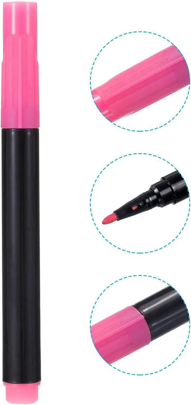 Alt view image 4 of 6 - PATIKIL Dry Erase Marker Pens, 10 Pack Sky Blue+Pink Ink Fine Point Low Odor Whiteboard for Office Home Classroom, Black