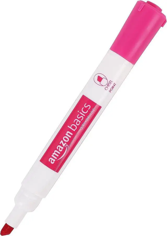Alt view image 2 of 6 - Amazon Basics Dry Erase Whiteboard Markers, Chisel Tip, Low-Odor, Assorted Colors, 12-Pack, Erase Easily
