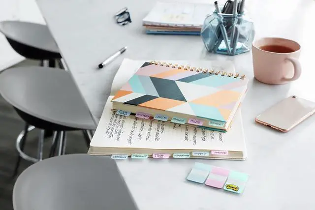 Alt view image 2 of 7 - Post-it Sticky Tabs, 2 in. x 1.5 in., 5 Pads of Book Tabs in Assorted Colors for Bookmarking, Annotating, Reading, and Reminders, Yellow, Red, Green, Blue, and Orange Colors (30 Total Count)