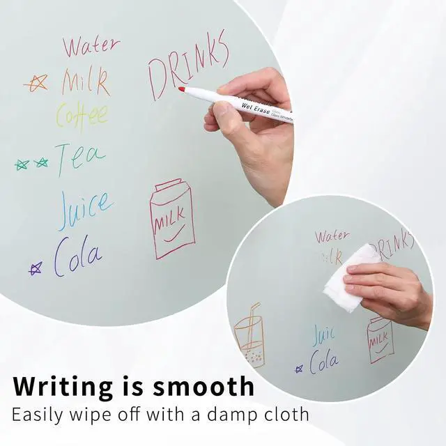 Alt view image 4 of 6 - TWOHANDS Wet Erase Markers Fine Tip, 8 Colors, 12 Count