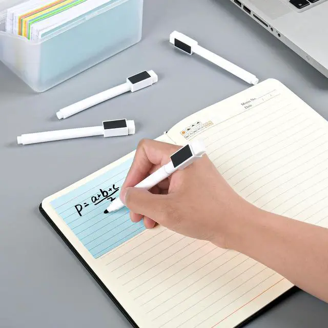 Alt view image 4 of 7 - 5 Pcs Black Dry Erase Markers Magnetic Dry Erase Marker with Eraser Cap Mini Dry Erase Markers for Whiteboard (5)