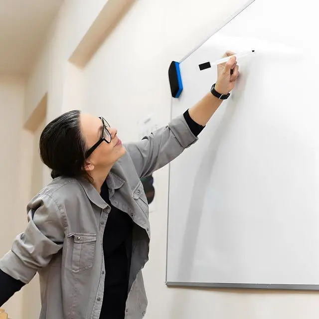 Alt view image 6 of 7 - 5 Pcs Black Dry Erase Markers Magnetic Dry Erase Marker with Eraser Cap Mini Dry Erase Markers for Whiteboard (5)