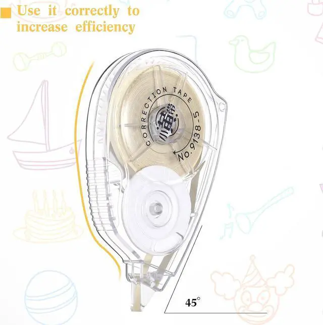 Alt view image 2 of 6 - Zonon 4 Pack Beige Correction Tape 100 Feet Long Cream Corrections Tape