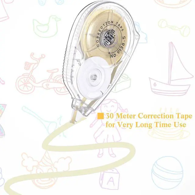 Alt view image 3 of 6 - Zonon 4 Pack Beige Correction Tape 100 Feet Long Cream Corrections Tape