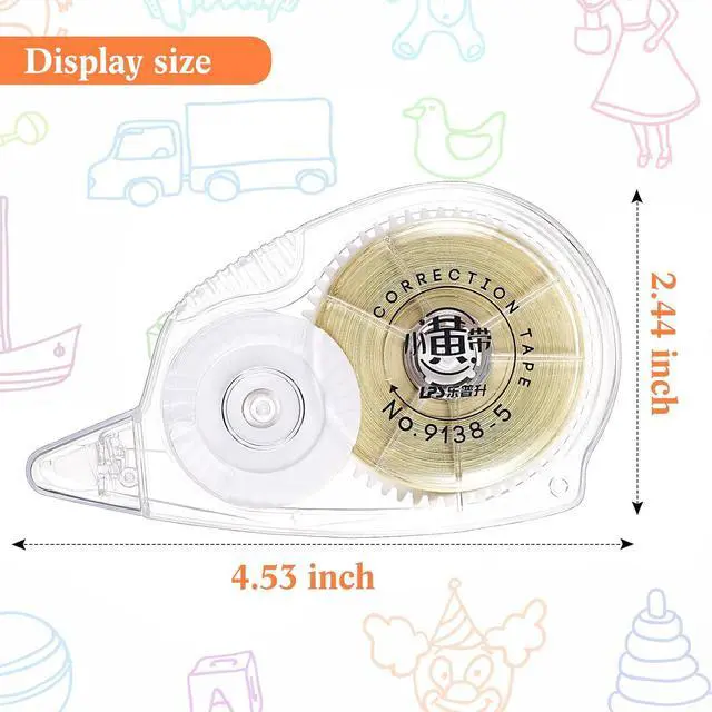Alt view image 4 of 6 - Zonon 4 Pack Beige Correction Tape 100 Feet Long Cream Corrections Tape