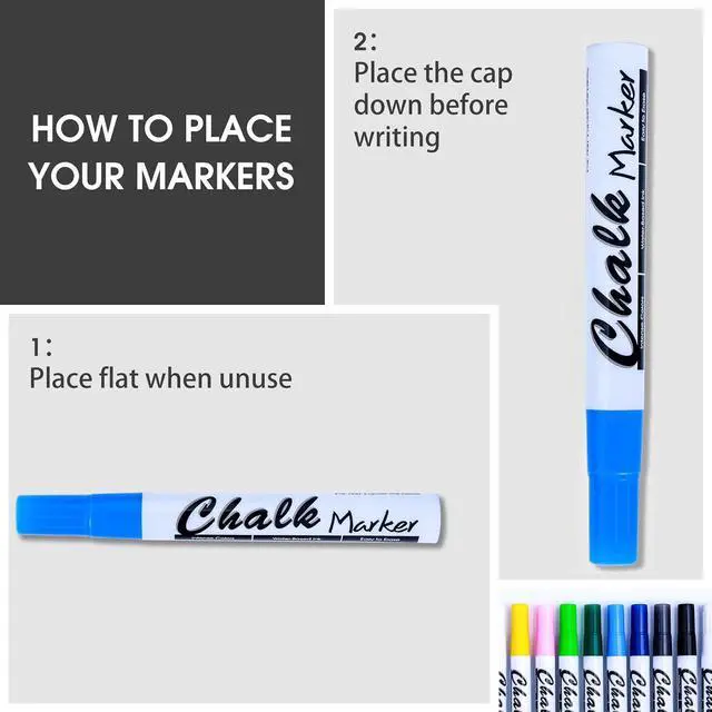Alt view image 7 of 7 - Volcanics Liquid Chalk Markers, Ready to Use, 12 Colors, 12 Pack