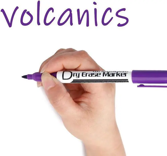 Alt view image 3 of 6 - Volcanics Purple Dry Erase Whiteboard Markers, Fine Tip, 12 Count