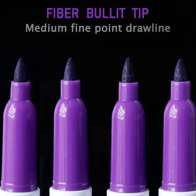 Alt view image 5 of 6 - Volcanics Purple Dry Erase Whiteboard Markers, Fine Tip, 12 Count