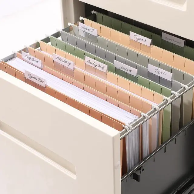 Alt view image 7 of 7 - SUNEE Hanging File Folders, 6 Pack Letter Size Hanging File Folders with 1/5-Cut Tabs, Ideal for Home and Office Organization and Papers Classification,Morandi Colors