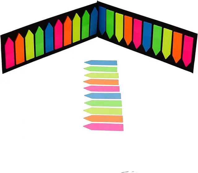 Alt view image 6 of 6 - Morepack 2000 Count Neon Color Tape Flag, Page Markers, Index Tab Flags