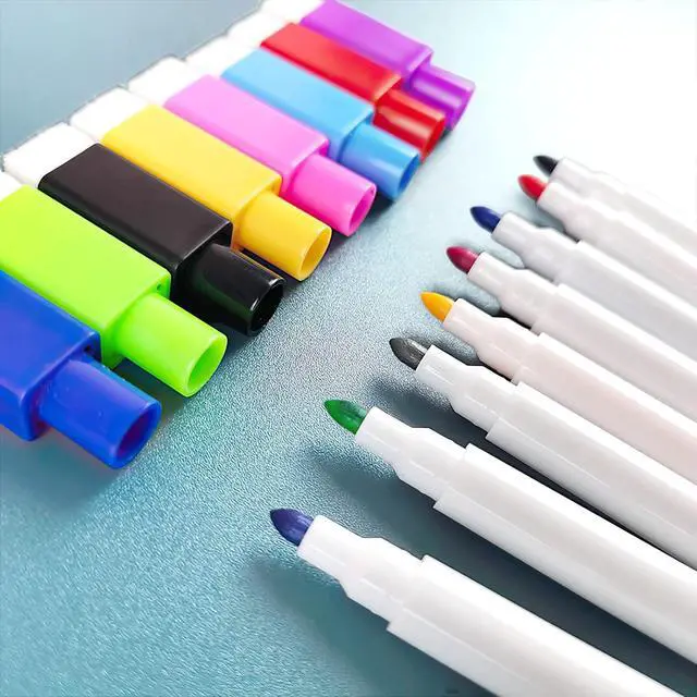 Alt view image 2 of 7 - 25 Pcs Colorful Magnetic Dry Erase Markers, with Eraser Cap